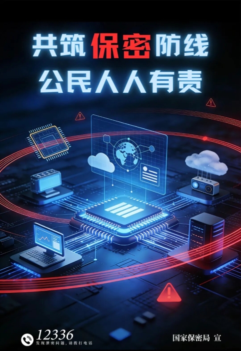 保密公益海报《数智红线》